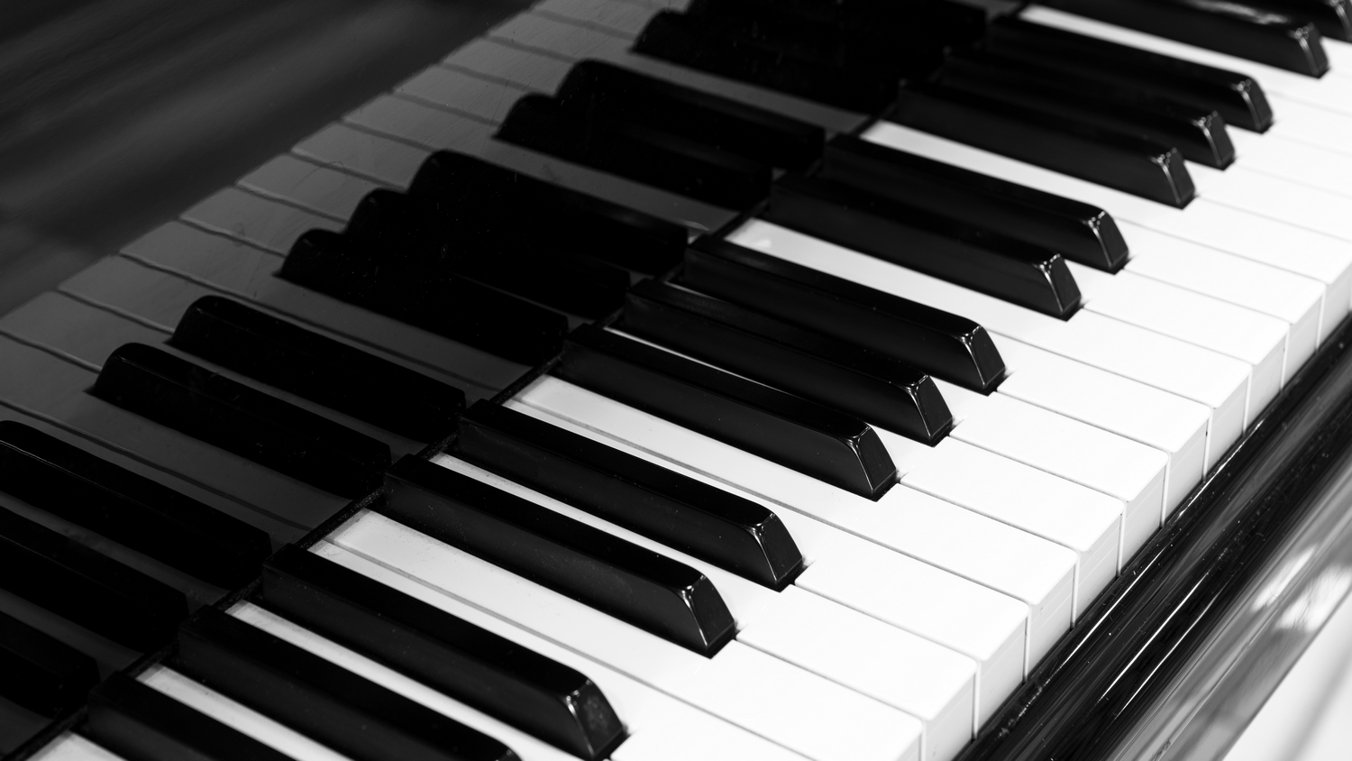 close-up of piano keyboard